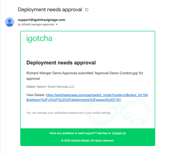 Deployment Needs Approval